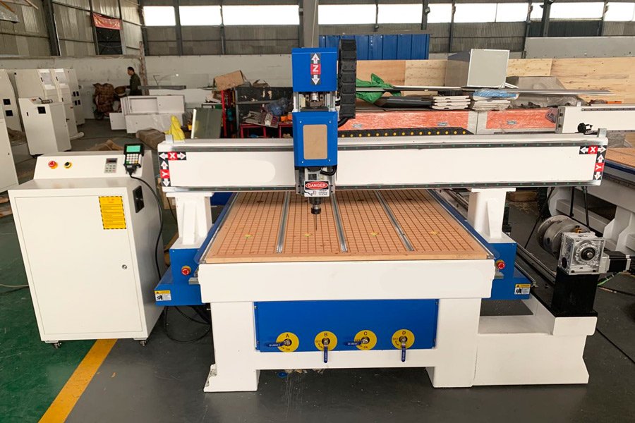 EL-R1325 CNC router with rotary front view