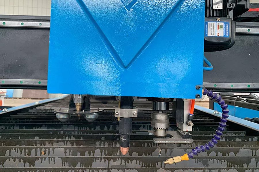 CNC plasma cutting machine drill and marking parts