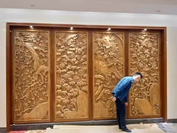 background wall deco relief carved with cnc router